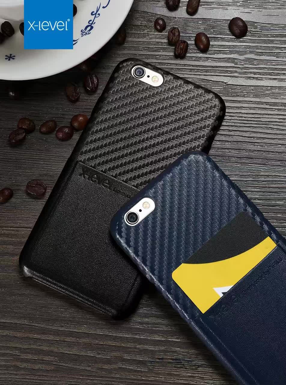 Edle Leder Hülle Tasche iPhone 7 Blau