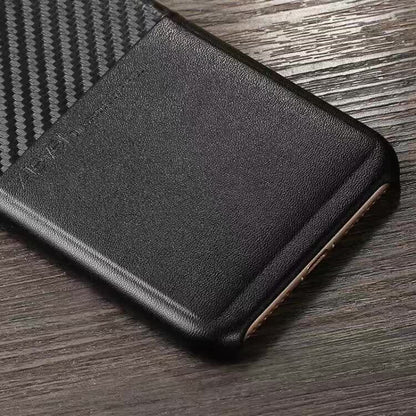 Edle Leder Hülle Tasche iPhone 7 Schwarz
