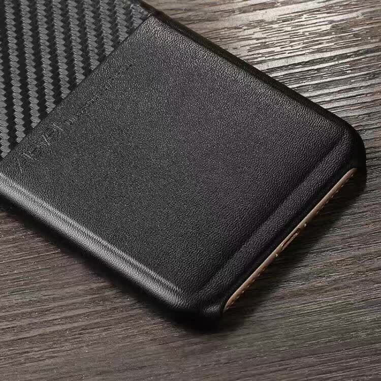 Edle Leder Hülle Tasche iPhone 7 Schwarz