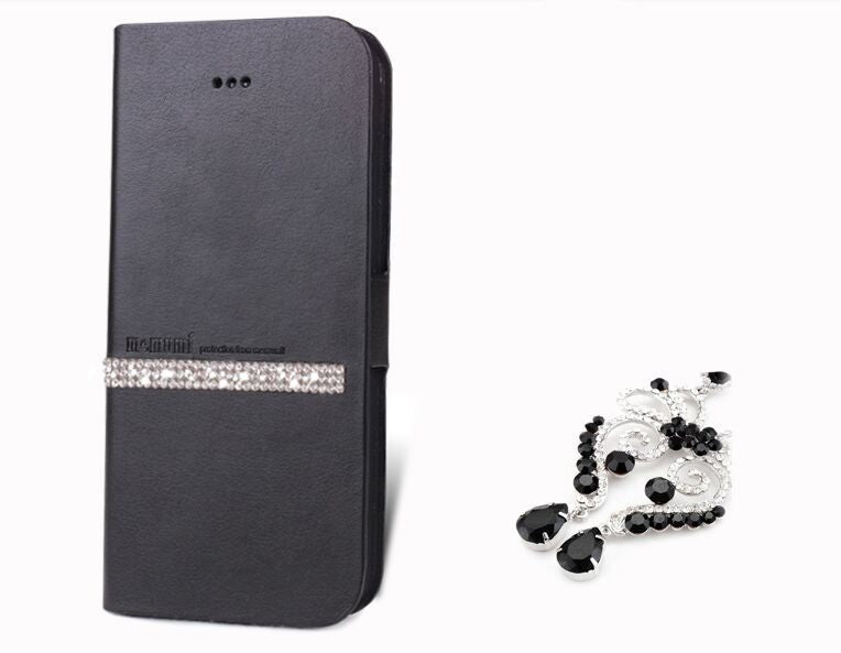 Bling Princess Book Hülle iPhone 7 Schwarz