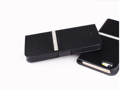 Bling Princess Book Hülle iPhone 7 Schwarz