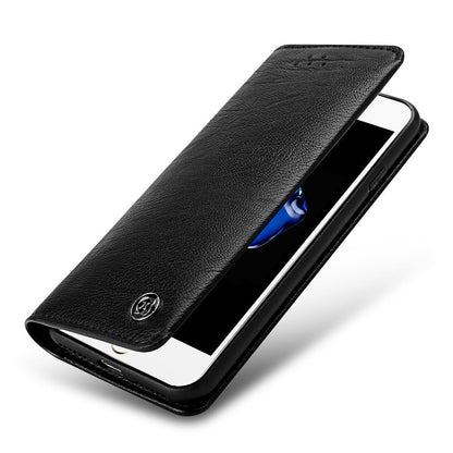 XUNDD Leder Book Hülle iPhone 7 Plus Schwarz