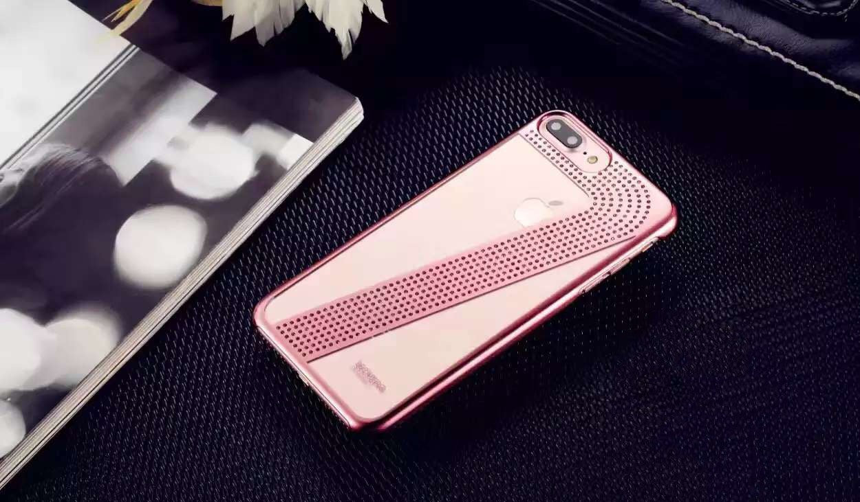 Edle Bling Hülle für iPhone 7 Rosa