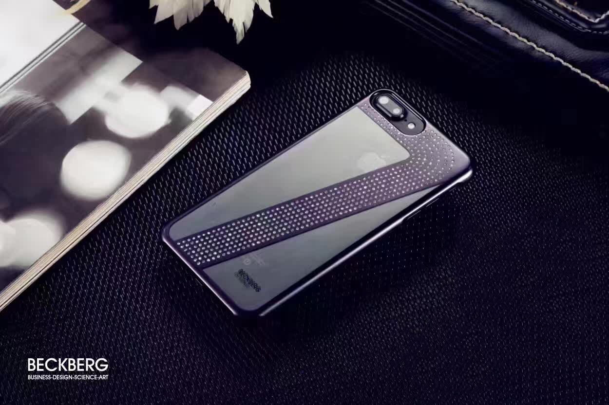 Edle Bling Hülle für iPhone 7 Schwarz