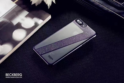 Edle Bling Hülle für iPhone 7 Schwarz