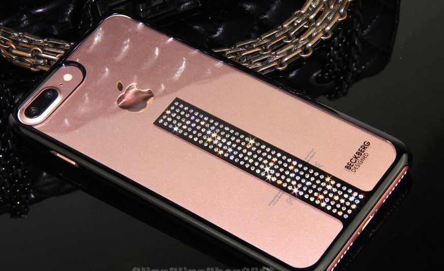 Edle Bling Hülle für iPhone 7 Schwarz