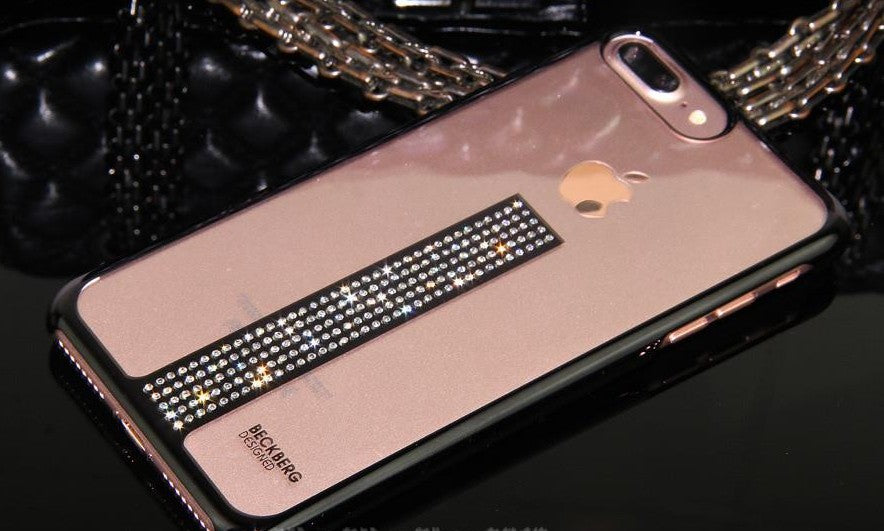 Edle Bling Hülle für iPhone 7 Schwarz