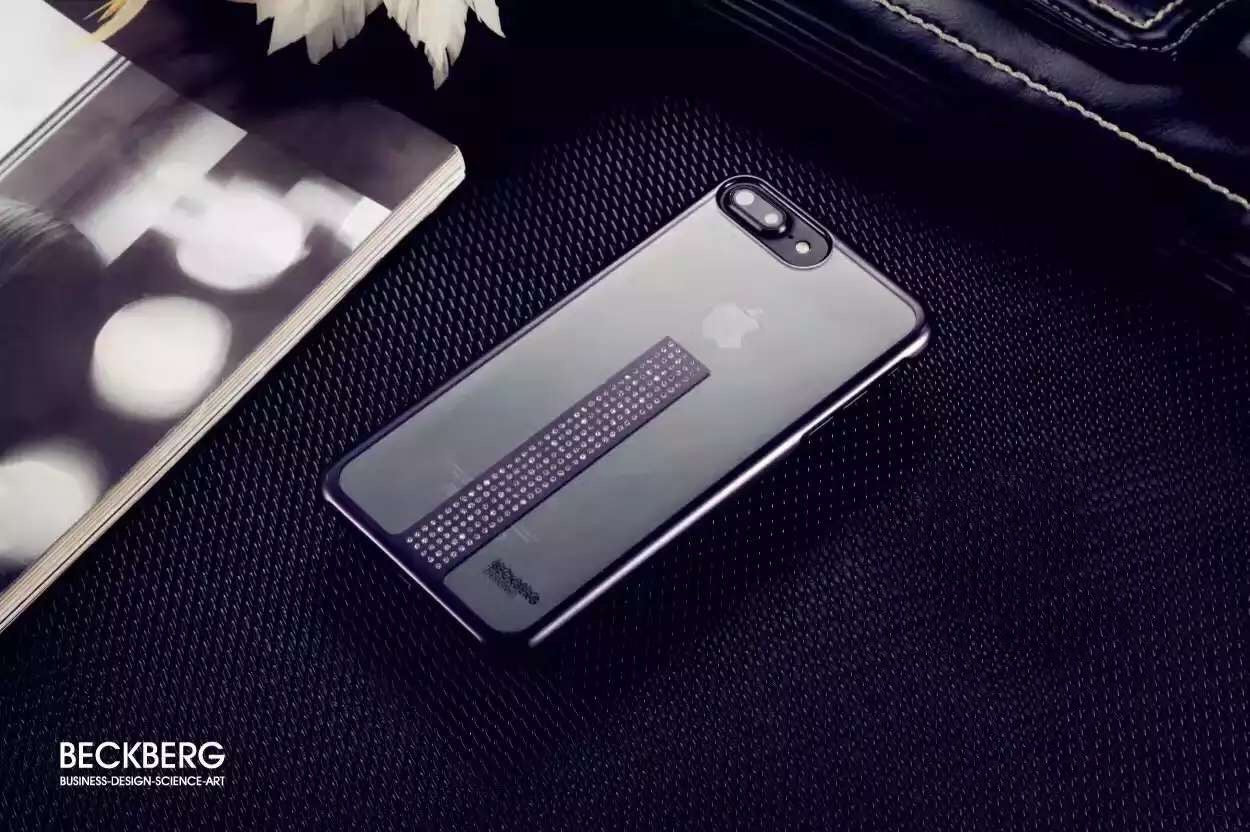 Edle Bling Hülle für iPhone 7 Schwarz