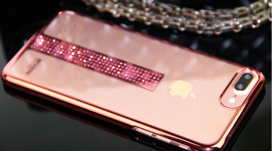 Edle Bling Hülle für iPhone 7 Rosa