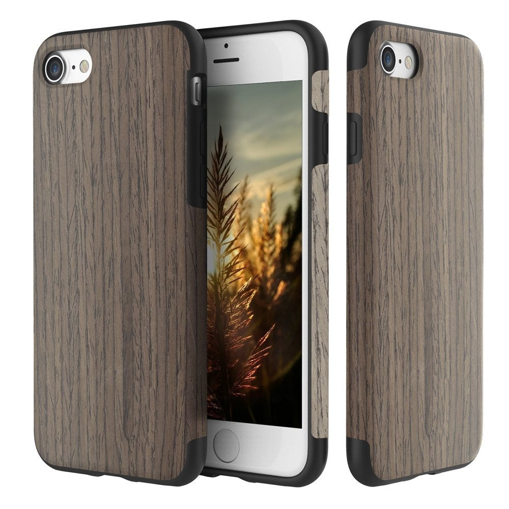 ROCK Holz Cover Hülle für iPhone 7 Black Rose