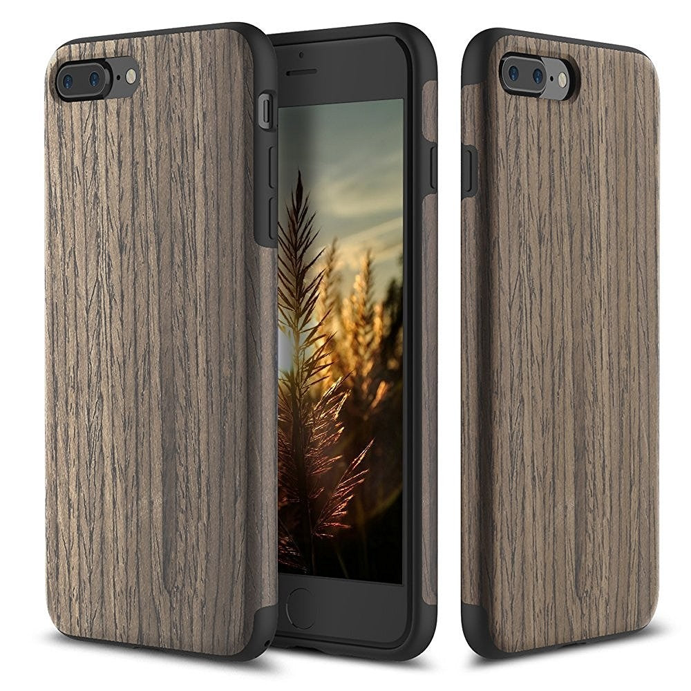 ROCK Holz Cover Hülle für iPhone 7 Plus Black Rose