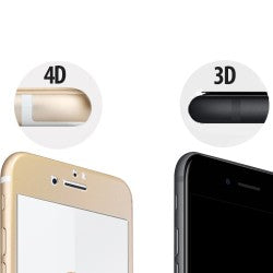 4D FULL 9H Panzerglas TEMPERED Folie iPhone 7 Plus Schwarz