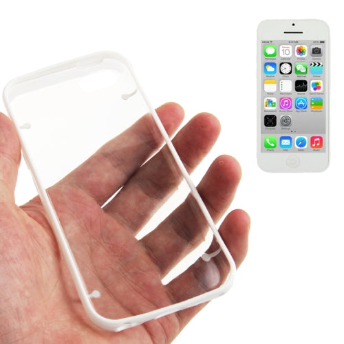 Transparent Bumper Hülle Hard Case Weiss iPhone 5C