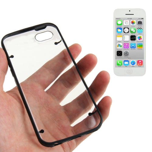 Transparent Bumper Hülle Hard Case Schwarz iPhone 5C