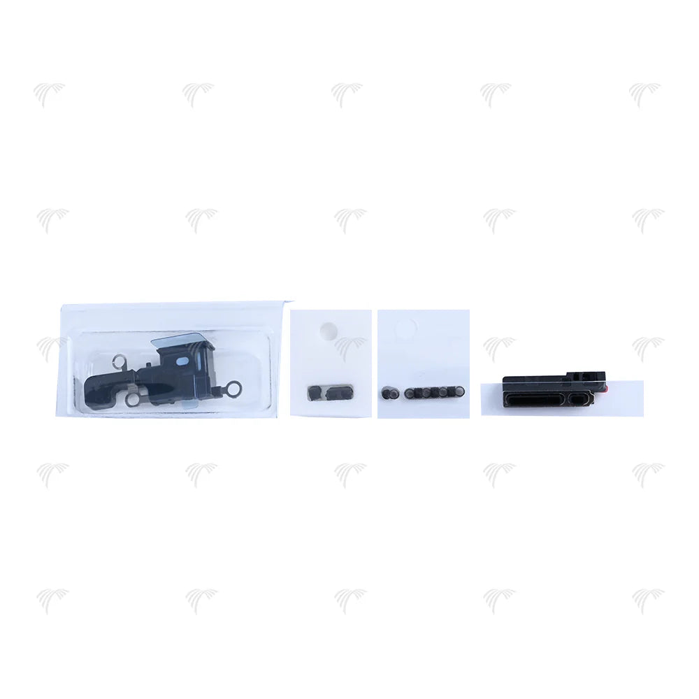 Für iPhone 16 Lautsprecher-/Mikrofon-Netzgitter-Set, Weiss, Schwarz (10er-Pack)