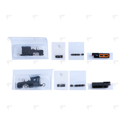 Für iPhone 16 Lautsprecher-/Mikrofon-Netzgitter-Set, Weiss, Schwarz (10er-Pack)