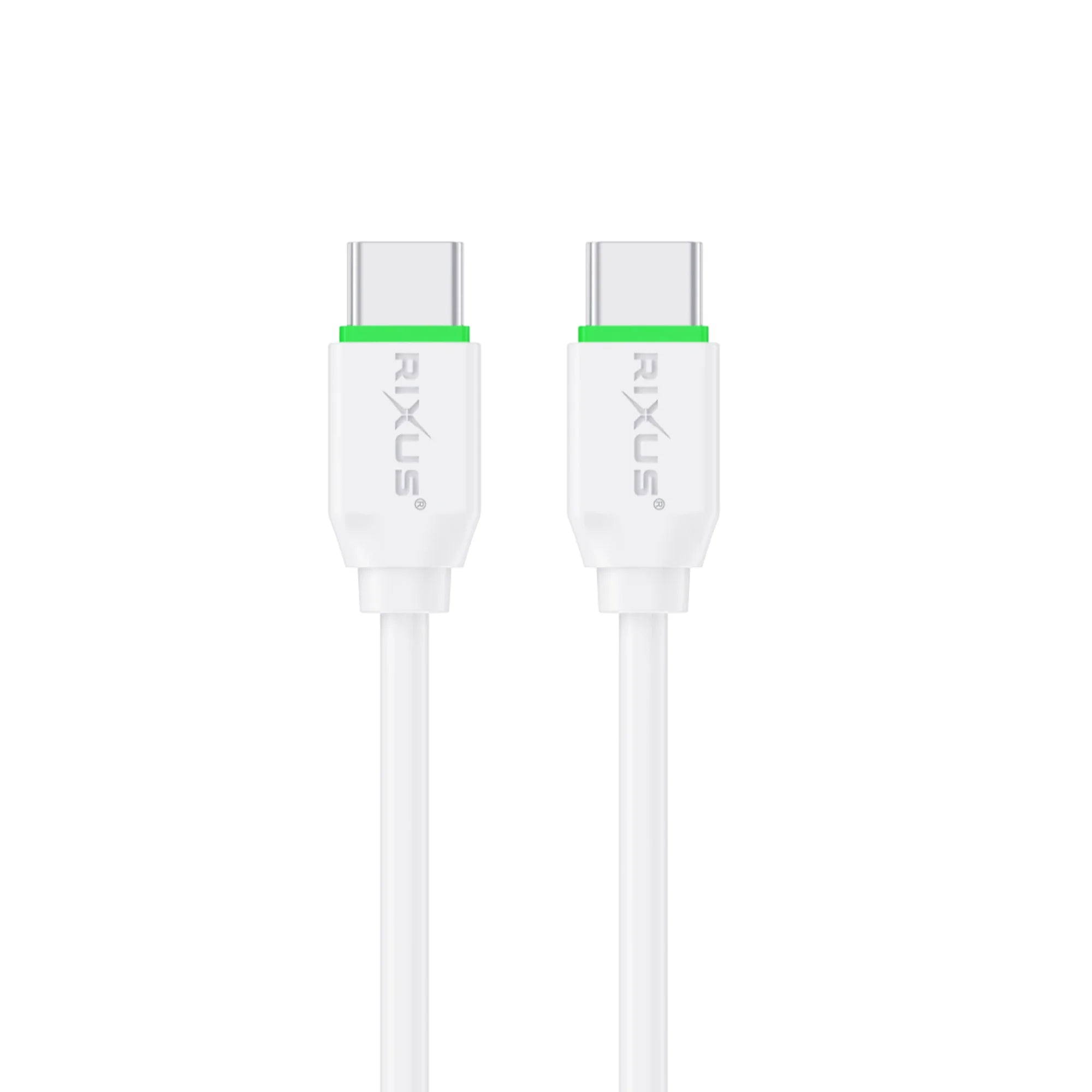 Rixus Lightning Ladekabel – USB C auf USB C, 30cm, Weiss