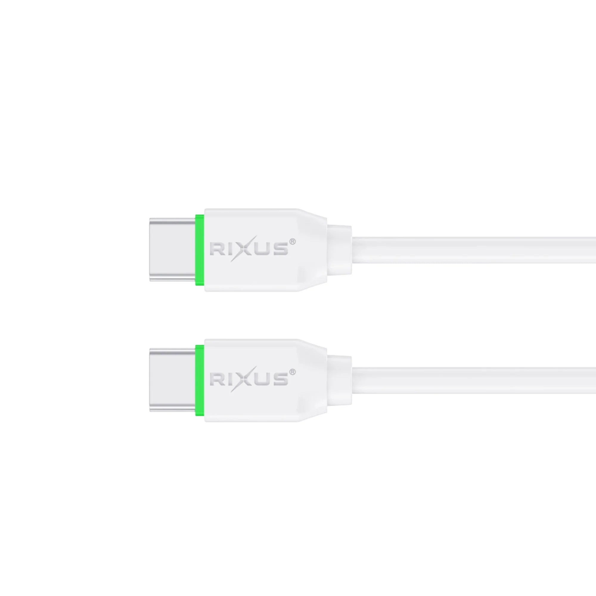 Rixus Lightning Ladekabel – USB C auf USB C, 30cm, Weiss
