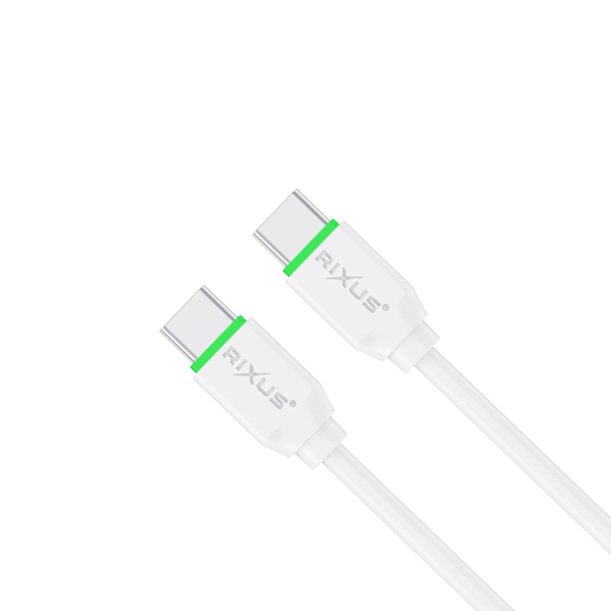 Rixus Lightning Ladekabel – USB C auf USB C, 30cm, Weiss
