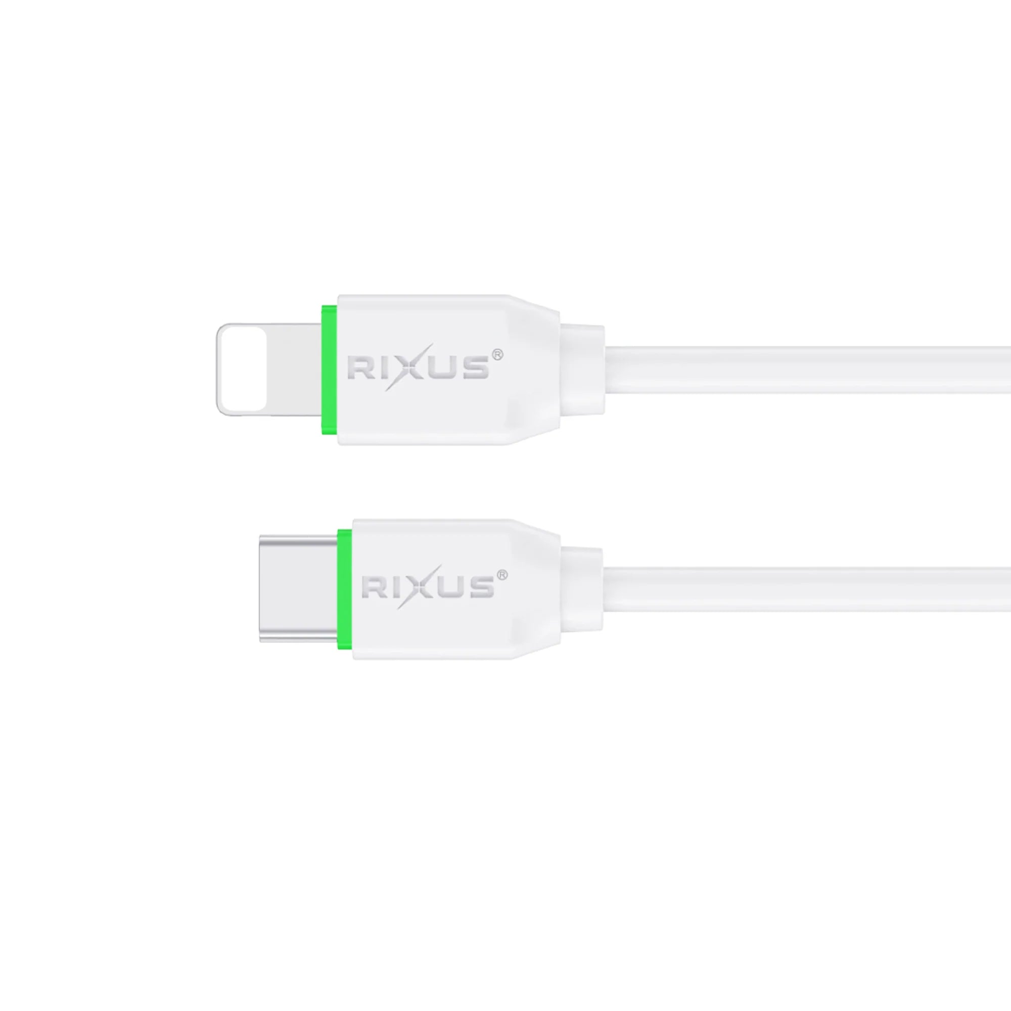 Rixus Lightning Ladekabel – USB-C, 30cm, Weiss