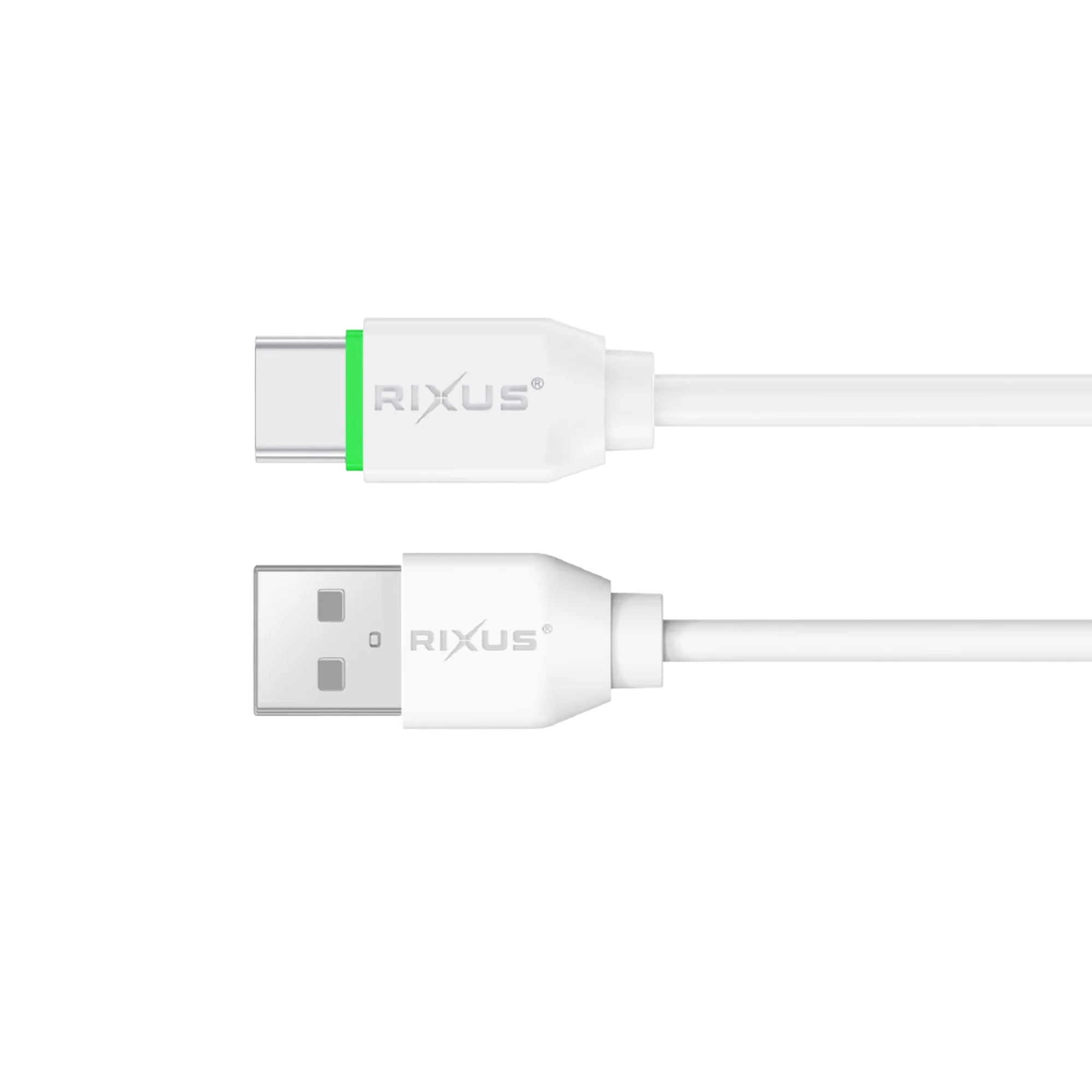 Rixus  USB-A zu USB-C Ladekabel, 100cm, Weiss