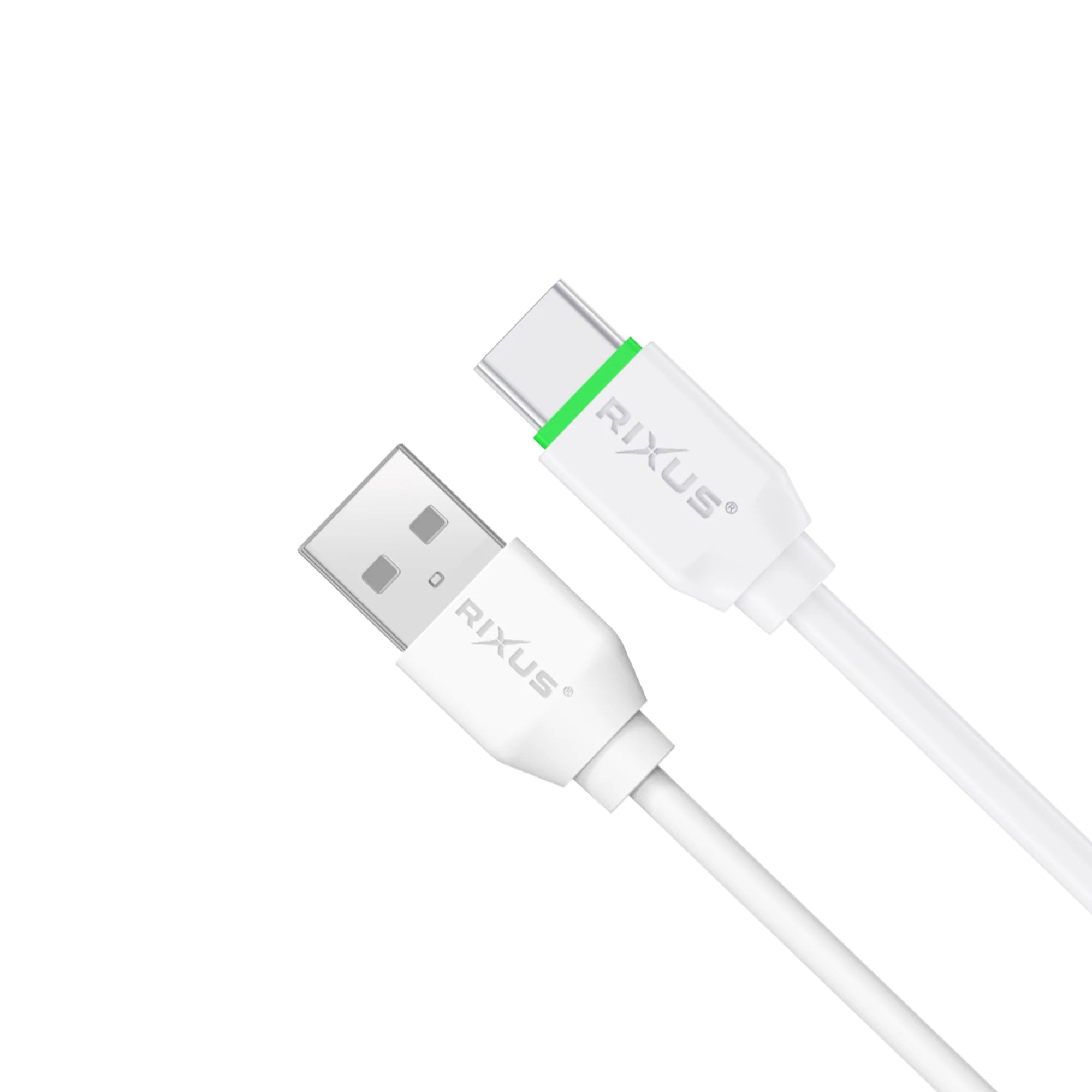 Rixus  USB-A zu USB-C Ladekabel, 100cm, Weiss