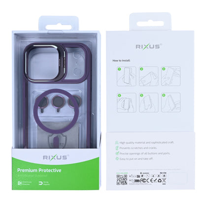 Rixus iPhone 17 Pro Case – MagSafe mit Kamera Glas Schutz Deep Purple
