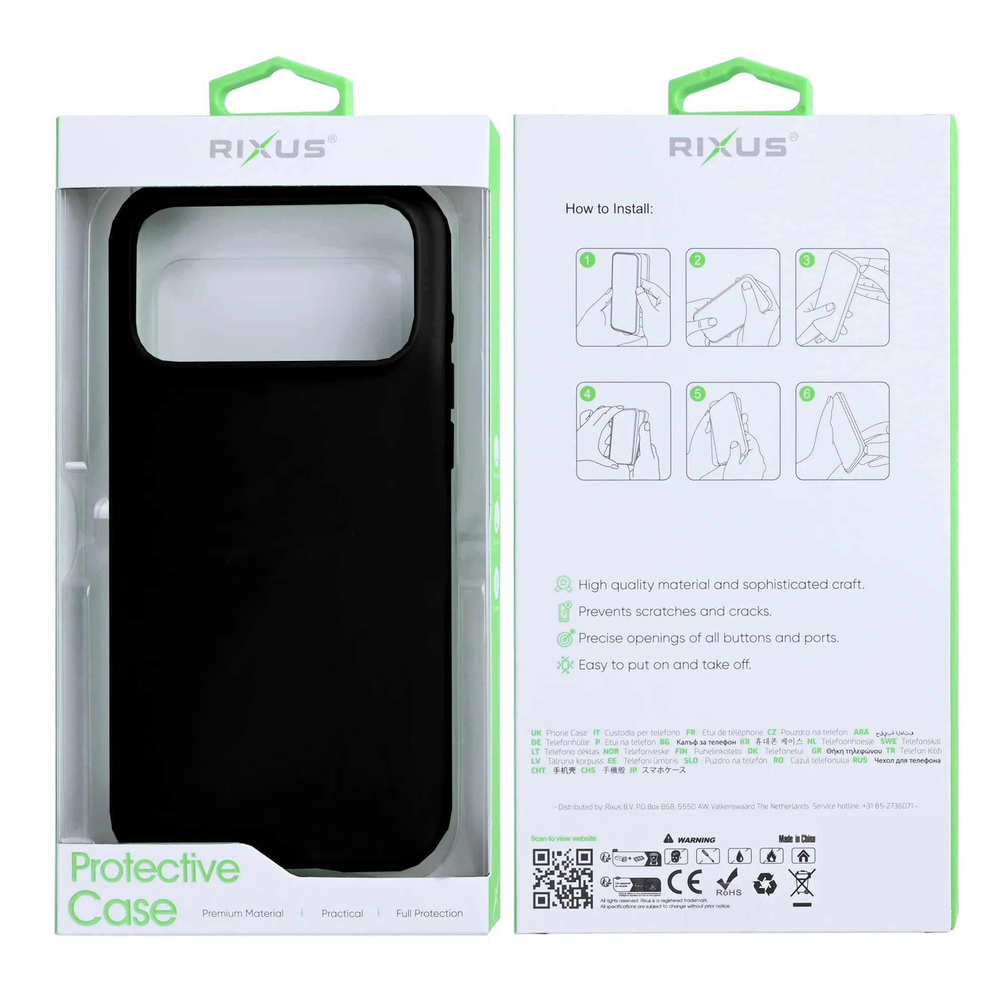 Rixus Soft TPU MagSafe Case für iPhone 17 Pro – Schwarz