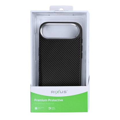 Rixus Mag Carbon MagSafe Schutzhülle für Apple iPhone 17 Air – Titanium Schwarz