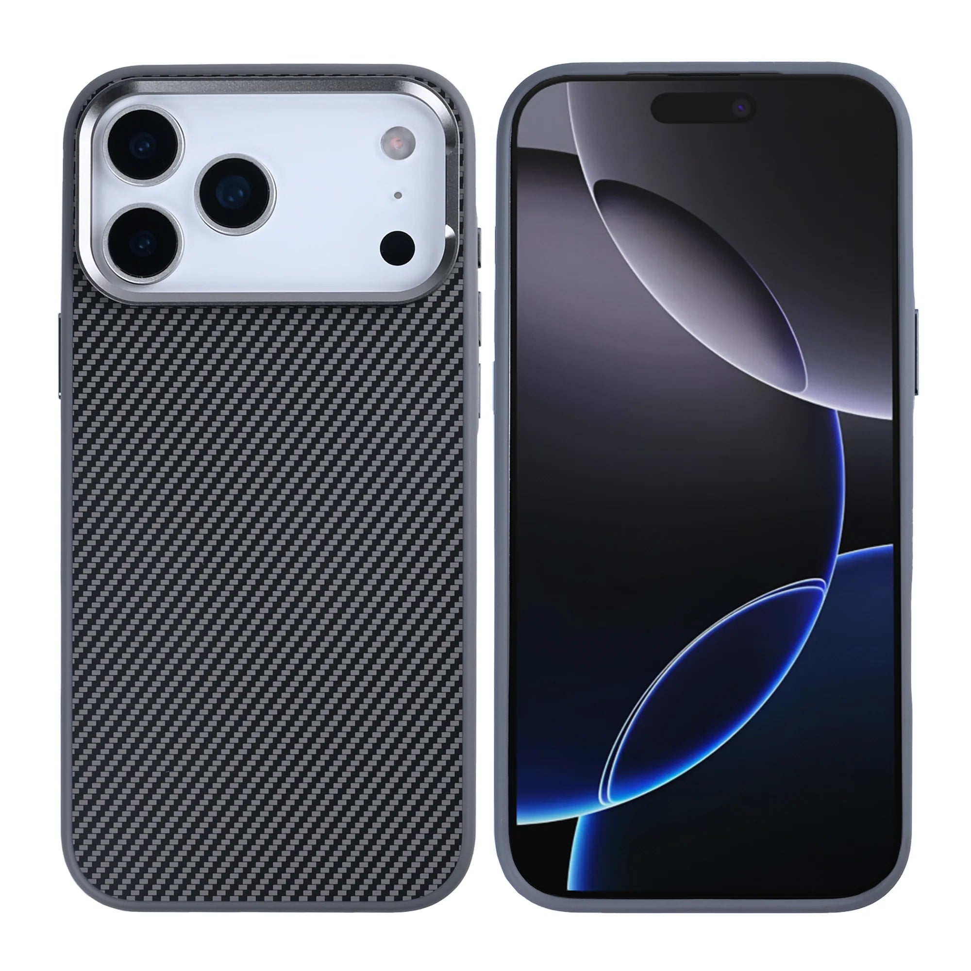 Rixus Mag Carbon MagSafe Hülle – iPhone 17 Pro Max, Titanium Grau - Phonebazaar