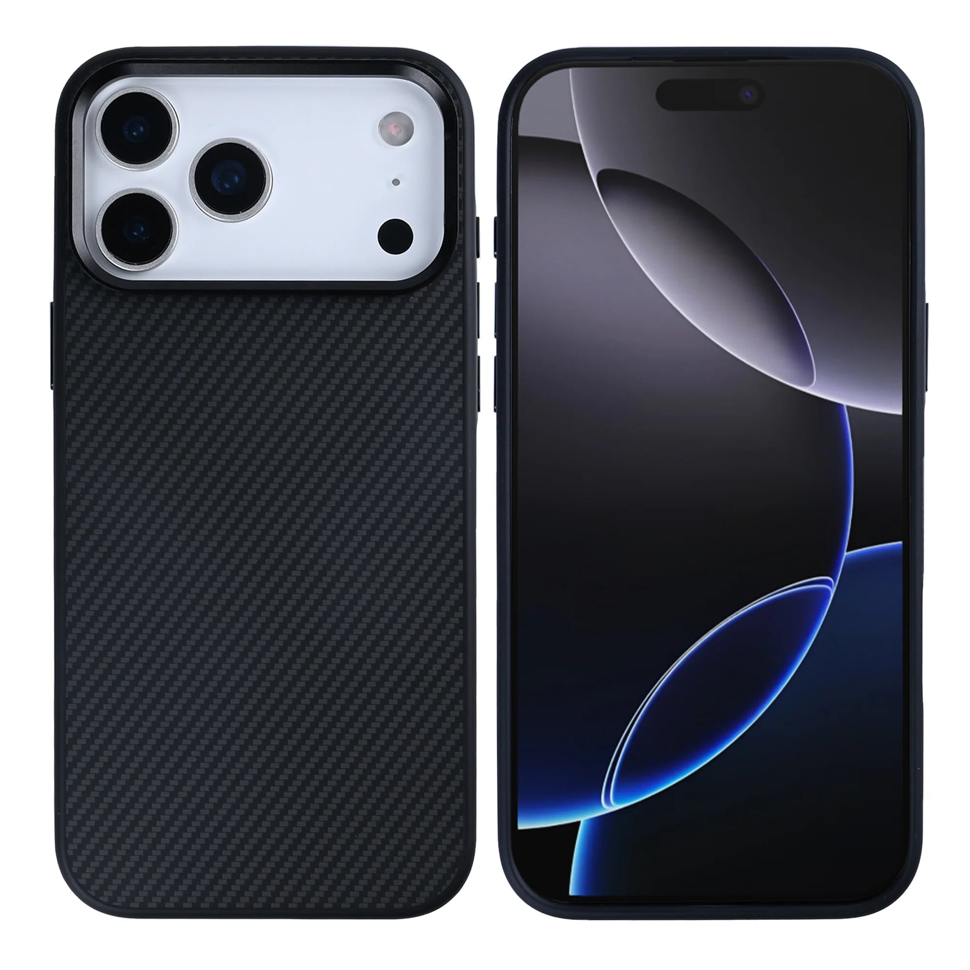 Rixus Mag Carbon MagSafe Hülle – iPhone 17 Pro Max, Titanium Schwarz - Phonebazaar