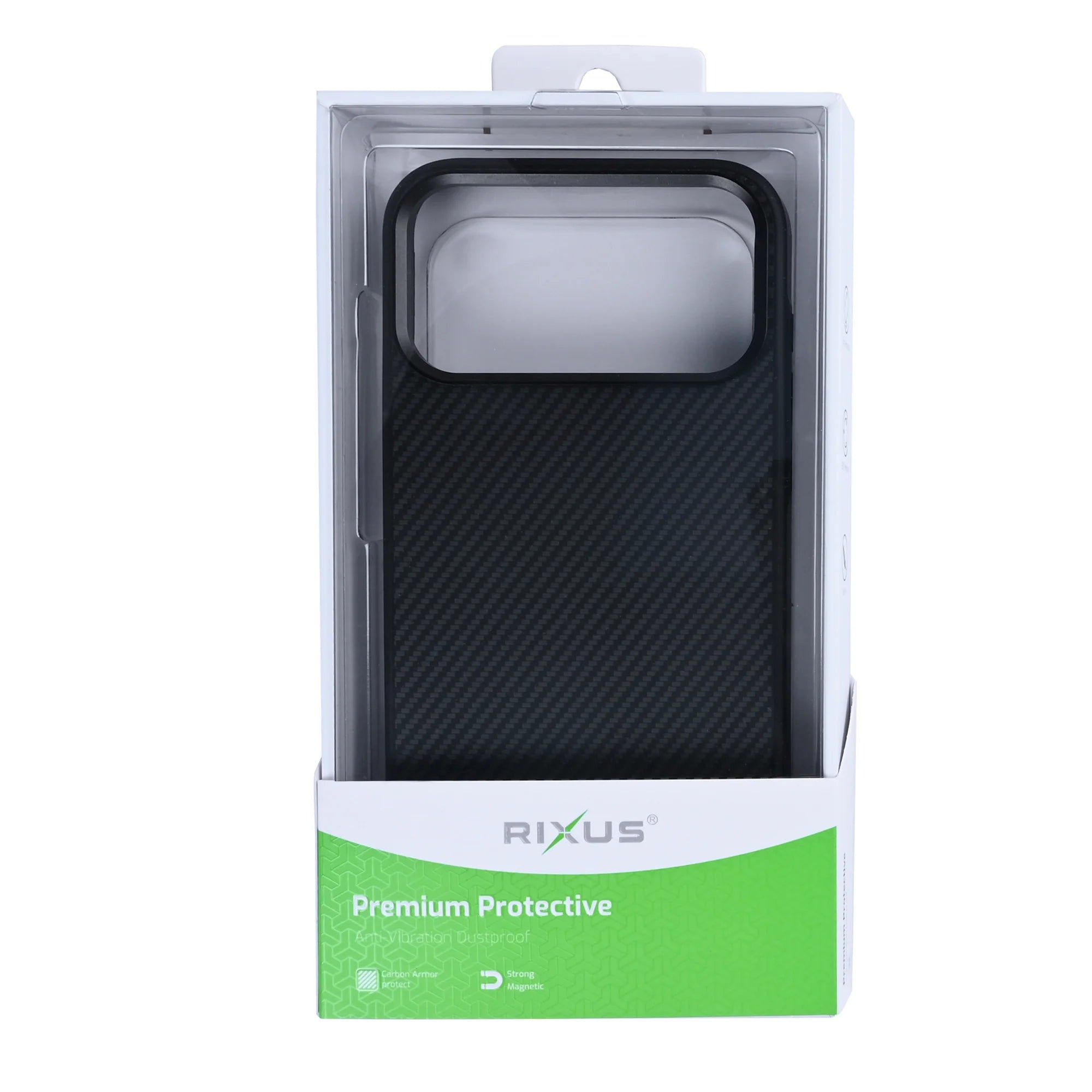 Rixus Mag Carbon MagSafe Hülle – iPhone 17 Pro Max, Titanium Schwarz - Phonebazaar