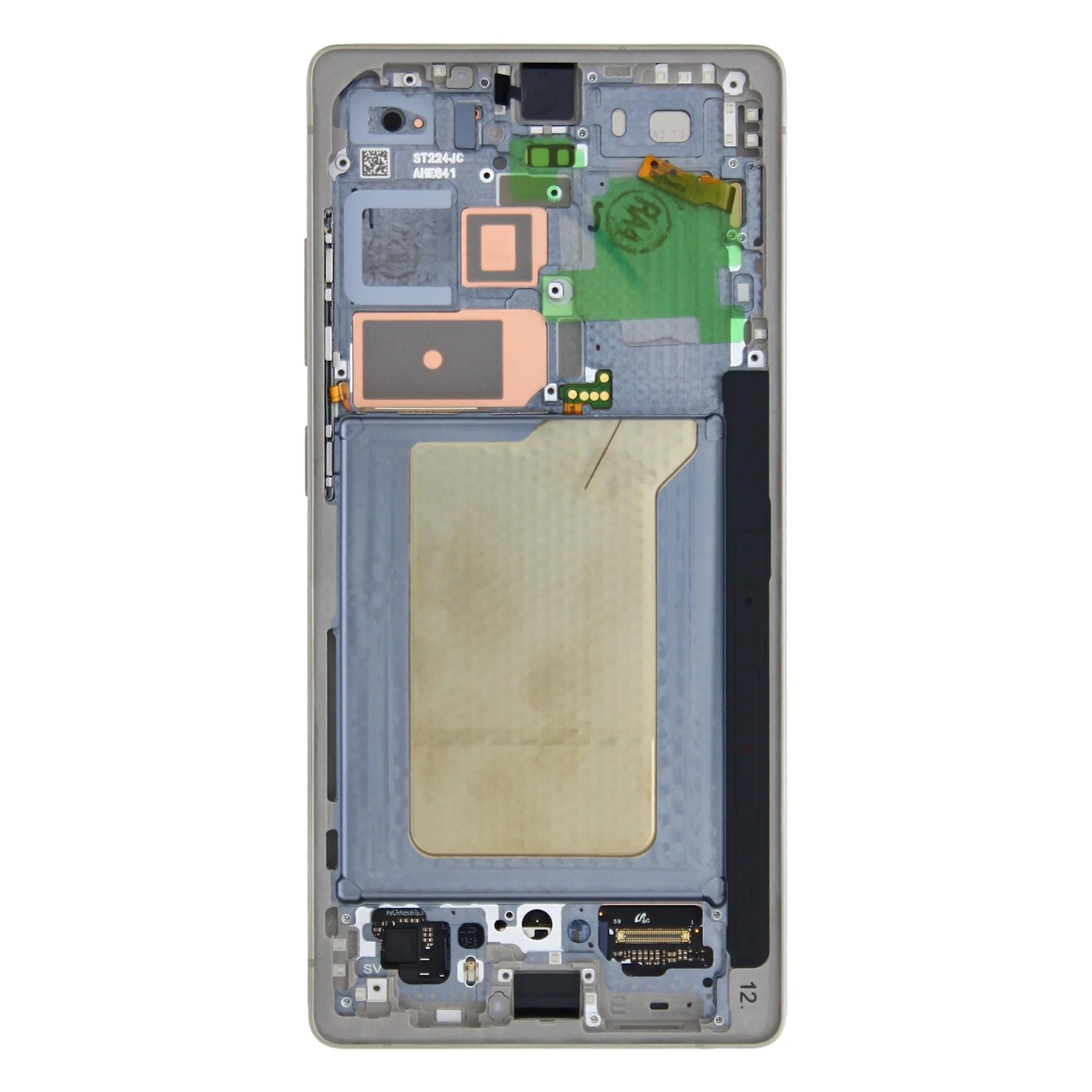 Samsung Galaxy S25 Ultra Display und Digitizer mit Rahmen Titanium Black Service Pack - Phonebazaar