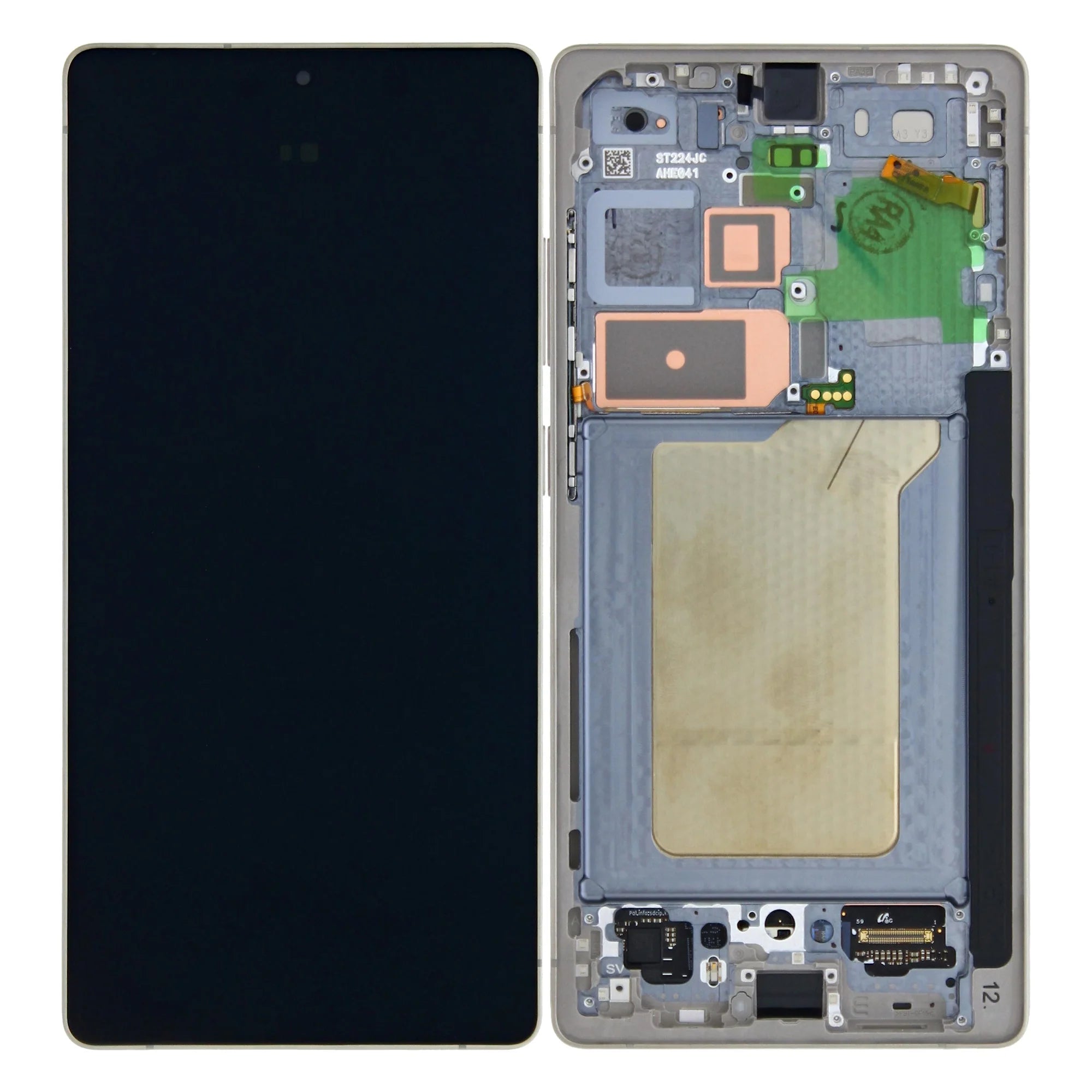 Samsung Galaxy S25 Ultra Display und Digitizer mit Rahmen Titanium Black Service Pack - Phonebazaar
