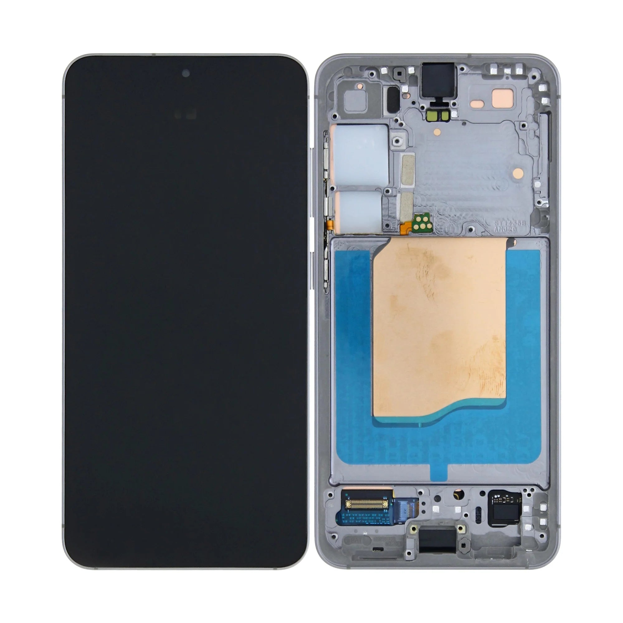 Samsung Galaxy S25 Display und Digitizer mit Rahmen, silberfarben, vormontiert - Phonebazaar