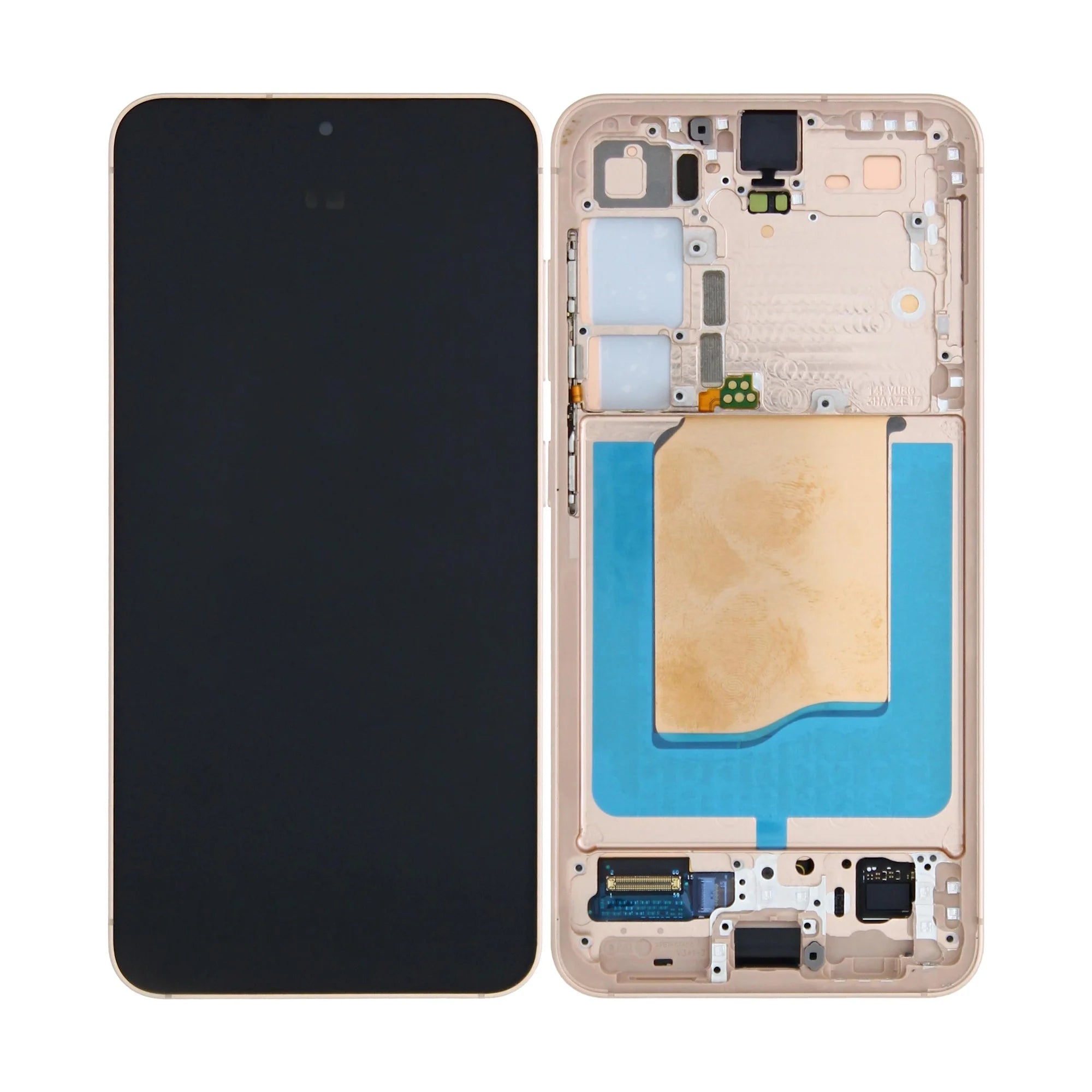 Samsung Galaxy S25 Display und Digitizer mit Rahmen in Roségold, vormontiert - Phonebazaar