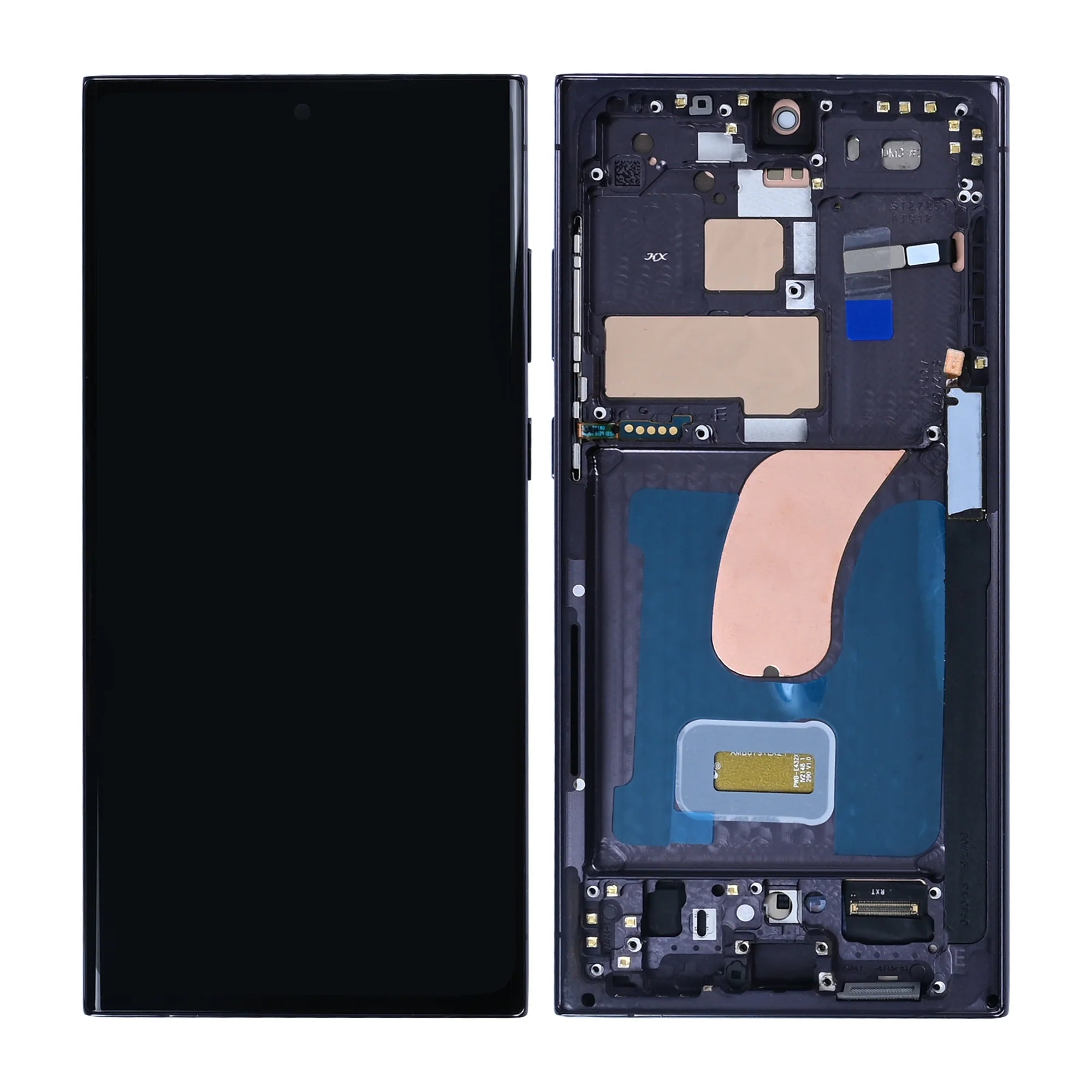 Samsung Galaxy S23 Ultra Display und Digitizer mit Rahmen Phantom Schwarz Soft-OLED - Phonebazaar