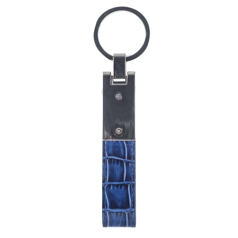 Trinity Echt Ledertasche Set iPhone 7 Blau