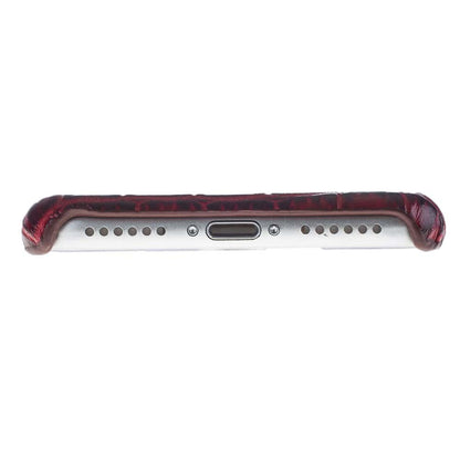 Trinity Echt Ledertasche Set iPhone 7 Rot