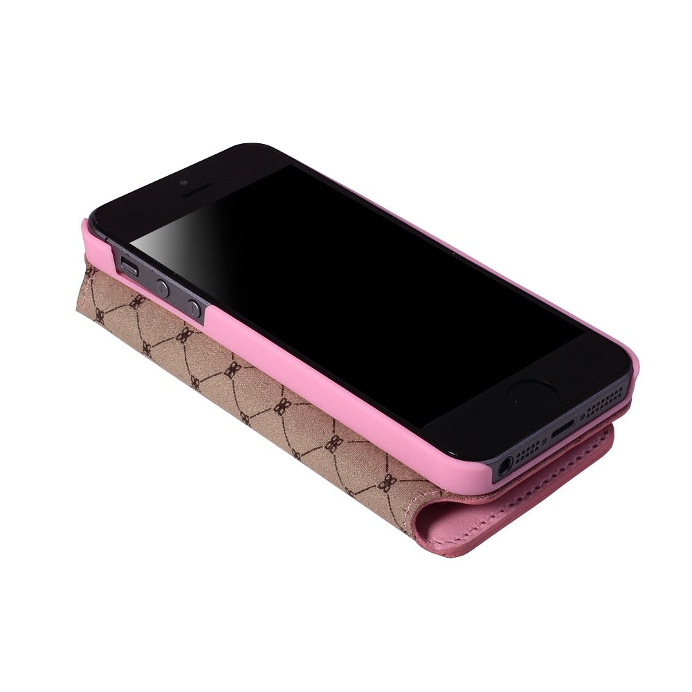 Echt Leder Book Case iPhone SE 5S 5 Bouletta