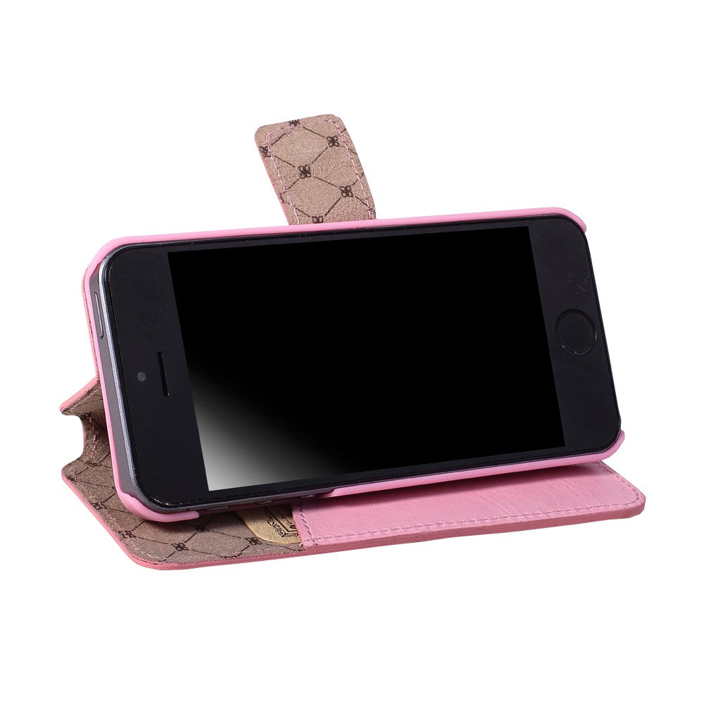 Echt Leder Book Case iPhone SE 5S 5 Bouletta