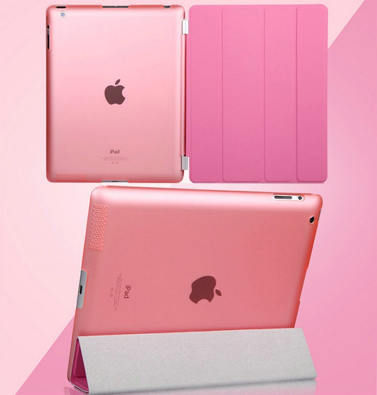 iPad 2 3 4 Smart Cover Case Schutz Rosa