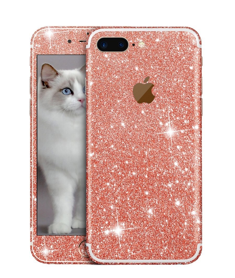 iphone 7 Plus Rosegold Bling Aufkleber Schutz-Folie Sticker Skin