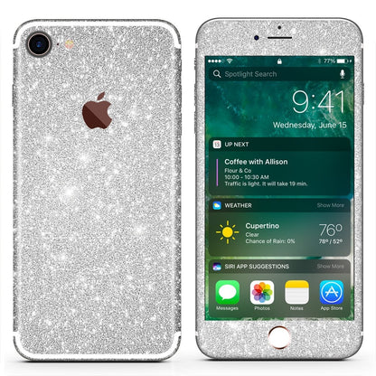 iphone 7 Plus Silber Bling Aufkleber Schutz-Folie Sticker Skin