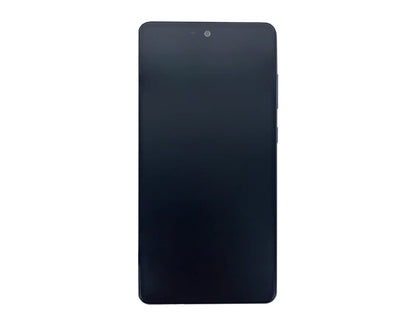 Samsung Galaxy A72 Display Modul Blau (Service Pack, AMOLED, mit Rahmen)