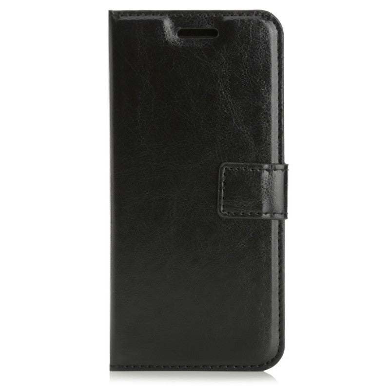 Schwarz Leder Tasche Etui Galaxy S8