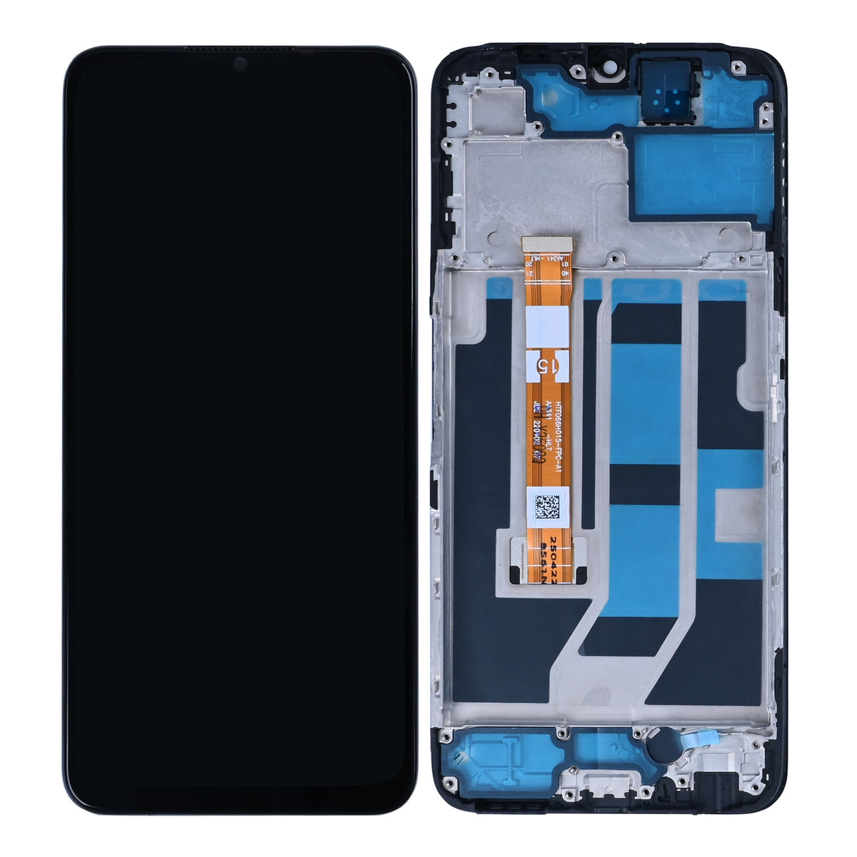 Oppo A78 5G Display und Digitizer mit Rahmen, leuchtend lila (OEM)
