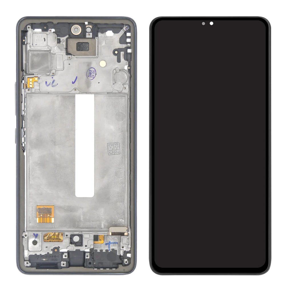 Samsung Galaxy A53 5G Display und Digitizer mit Rahmen Schwarz Soft-OLED - Phonebazaar