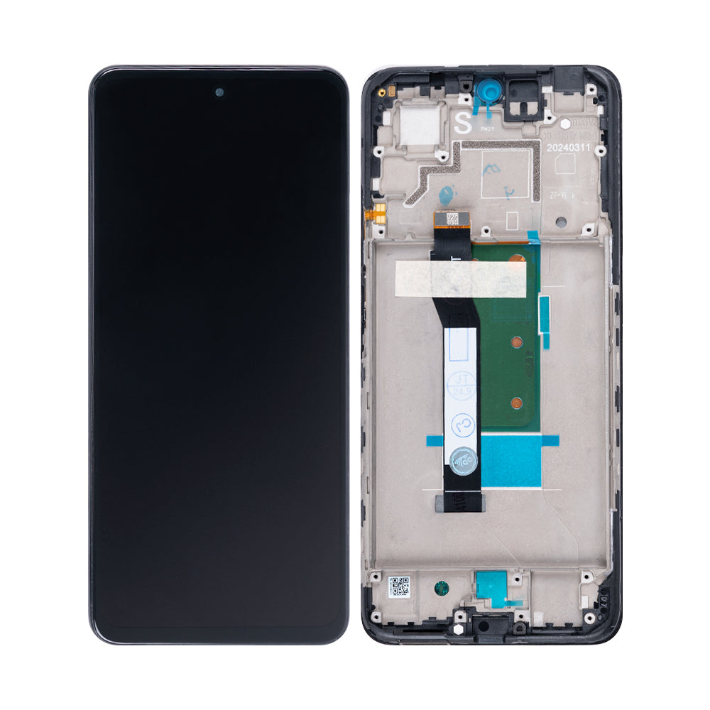 Xiaomi Redmi Note 12T Pro Display und Digitizer mit Rahmen, Schwarz, OEM