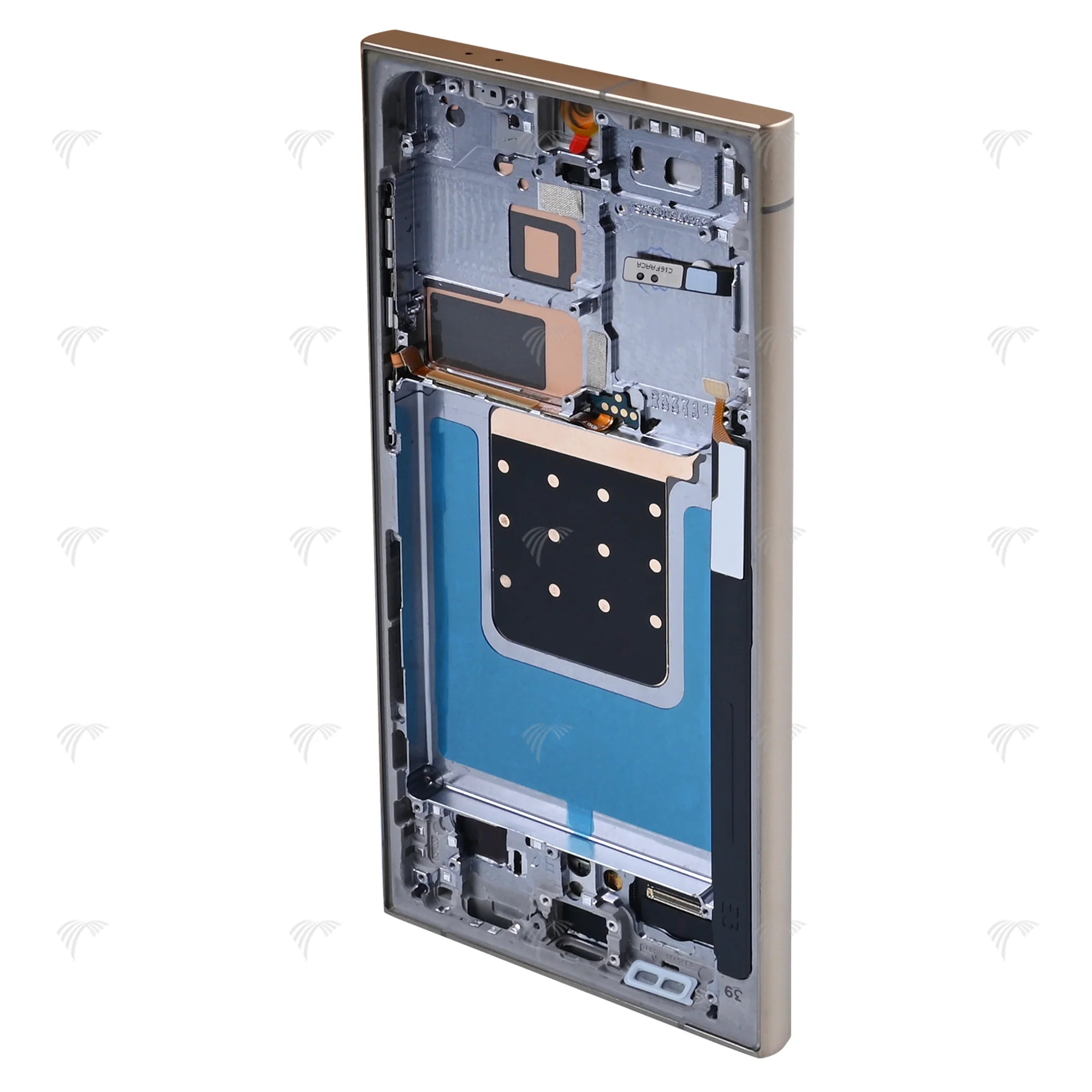 Samsung Galaxy S24 Ultra Display und Digitizer mit Rahmen Titan-Gelb SOFT-OLED - Phonebazaar